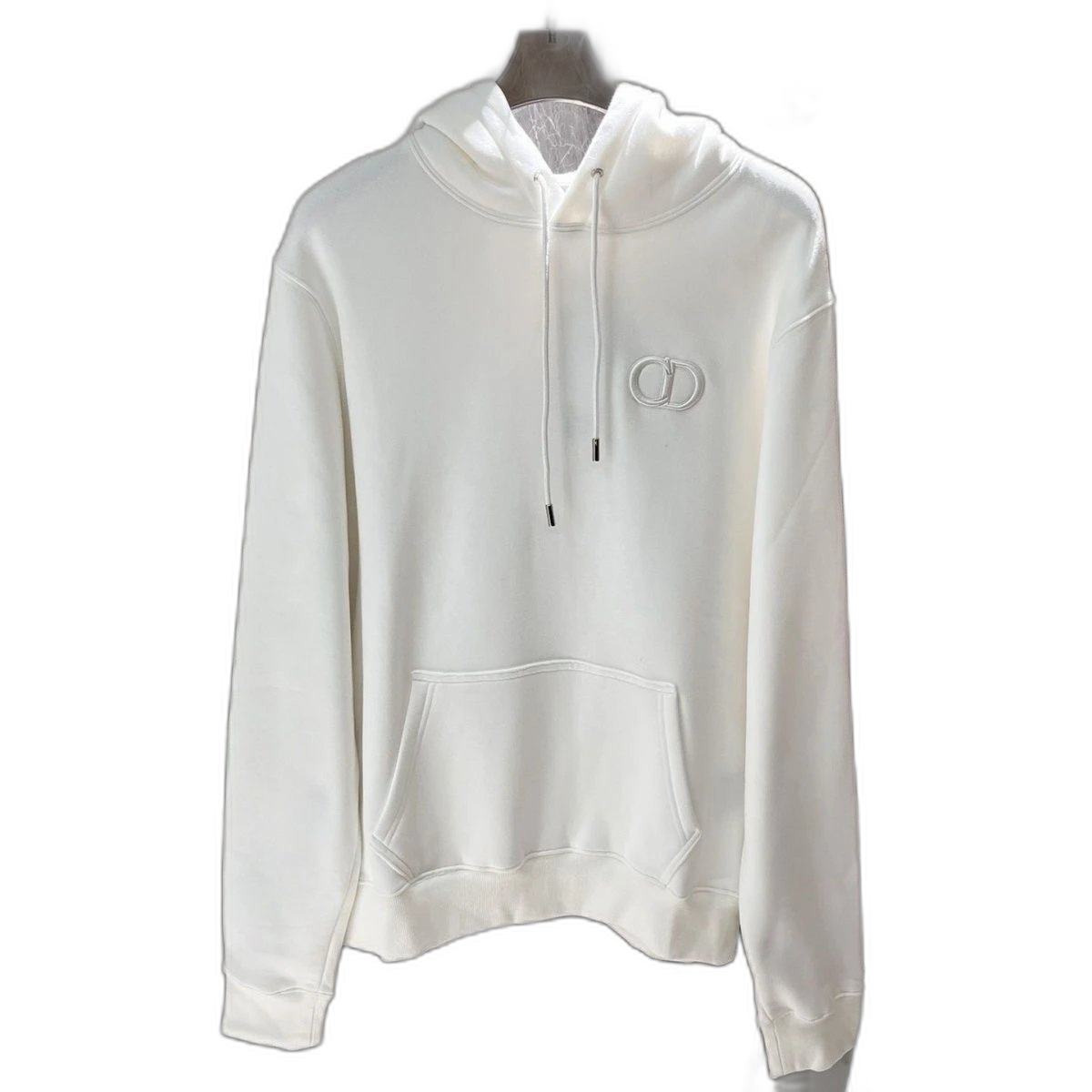 high end embroidery letter hoodie